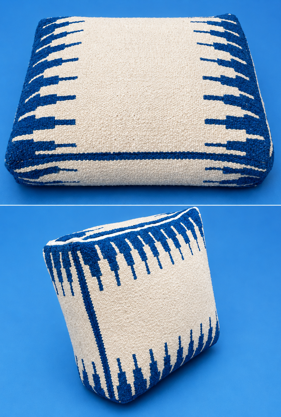 Blue Ivory Pouff
